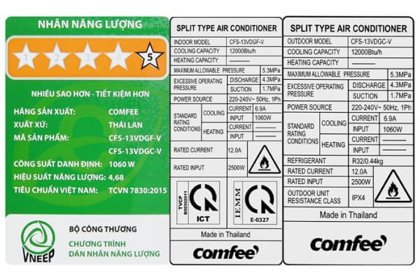 May lanh comfee inverter 15 hp cfs 13vdgf v7 2