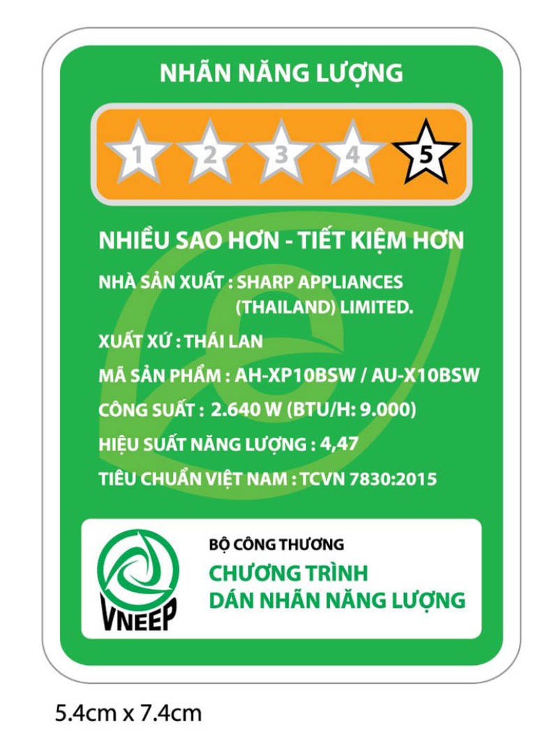 May lnh sharp inverter 1hp ah xp10bsw 5
